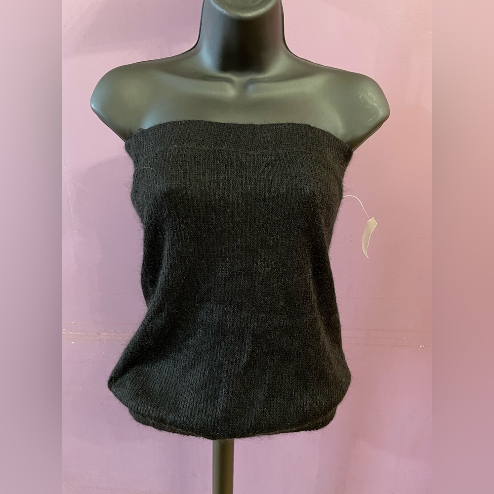 Black knit tube top
